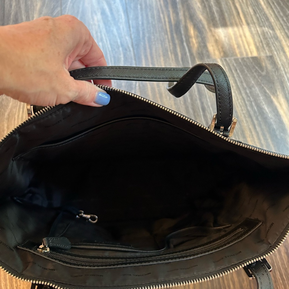 Michael Kors Black Leather Tote - Picture 2 of 2